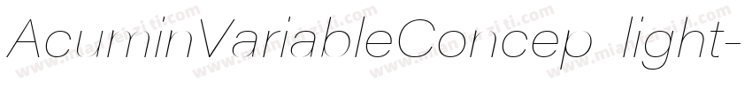 AcuminVariableConcep light字体转换